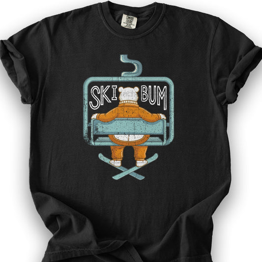 Ski Bum Chairlift T-shirt - Black