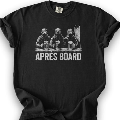 "Apres Board" Snowboard T-shirt - Black