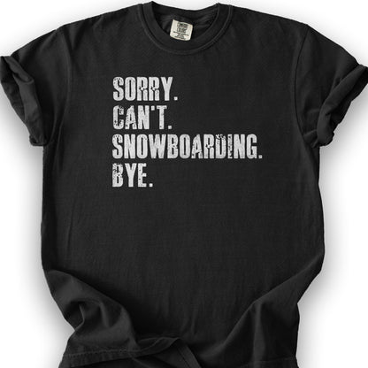 Sorry Snowboarding T-shirt - Black