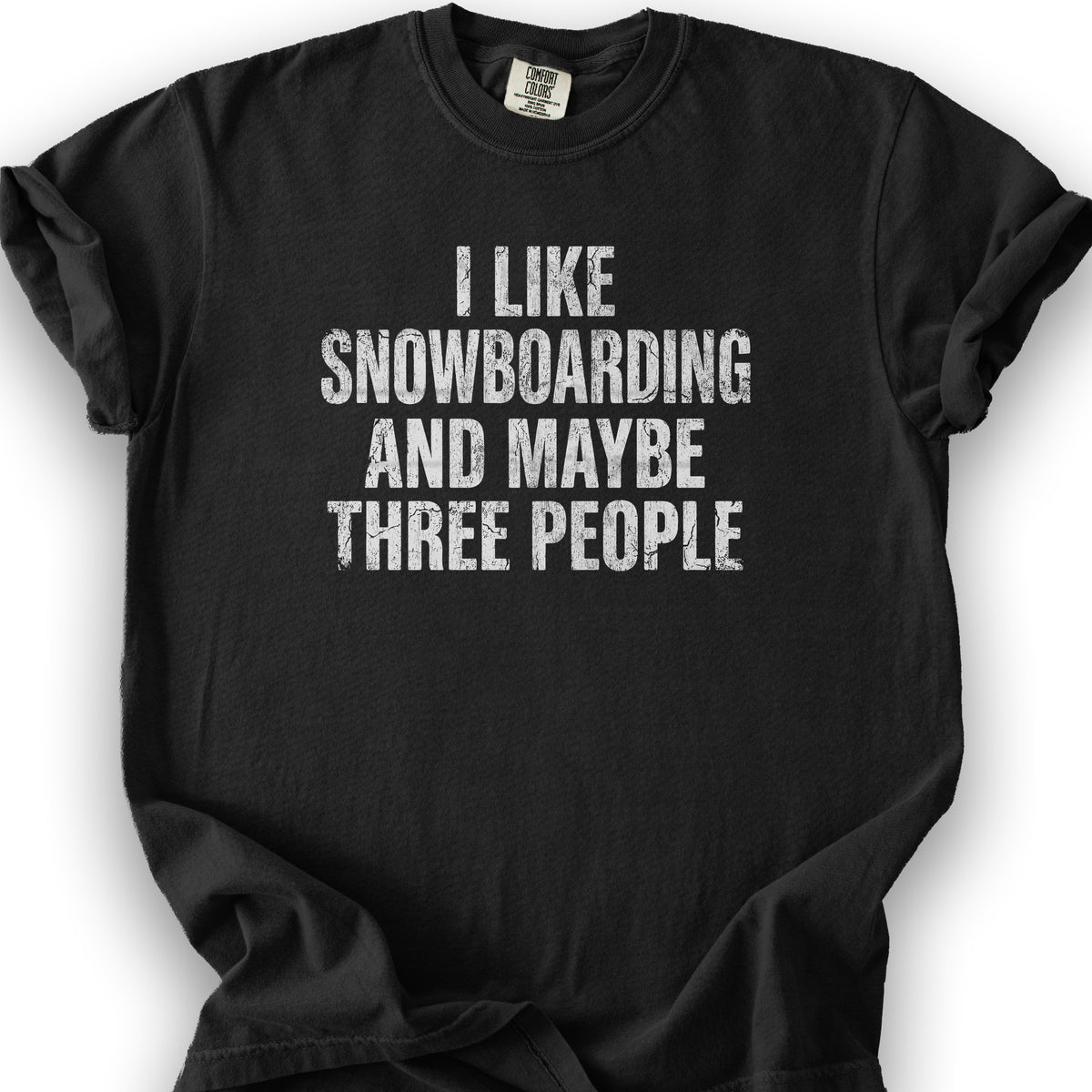 I Like Snowboarding T-shirt - Black