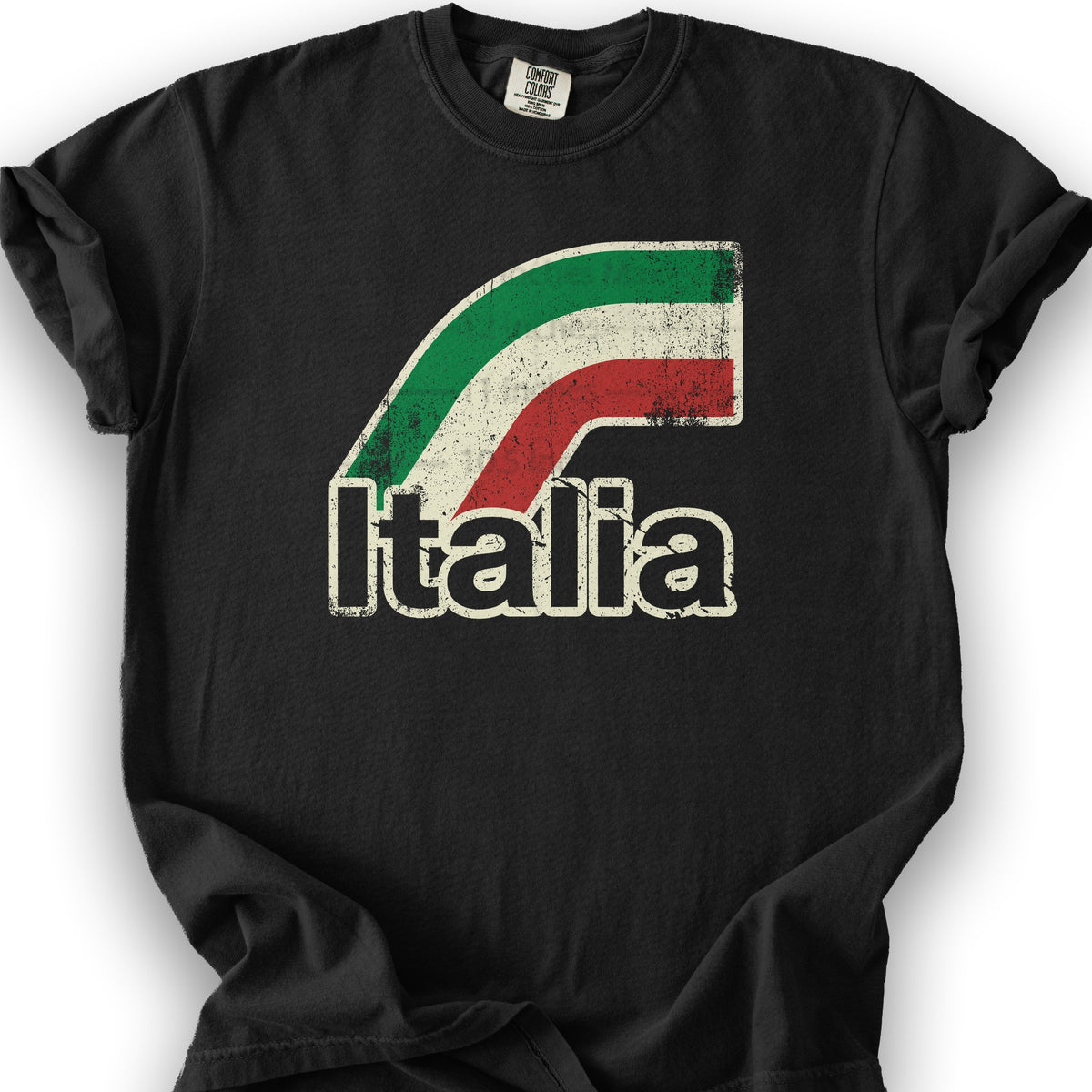 Italia Stripes T-Shirt - Black