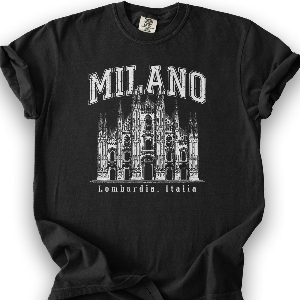Duomo di Milano Varsity T-Shirt - Black