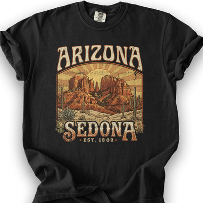 Sedona Arizona Sunset T-Shirt - Black