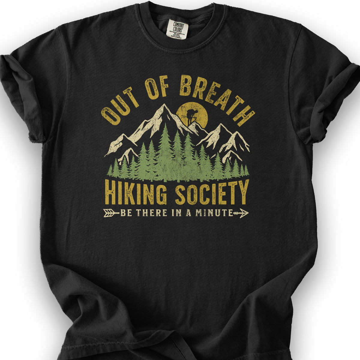 Out of Breath Hiking T-Shirt - Black