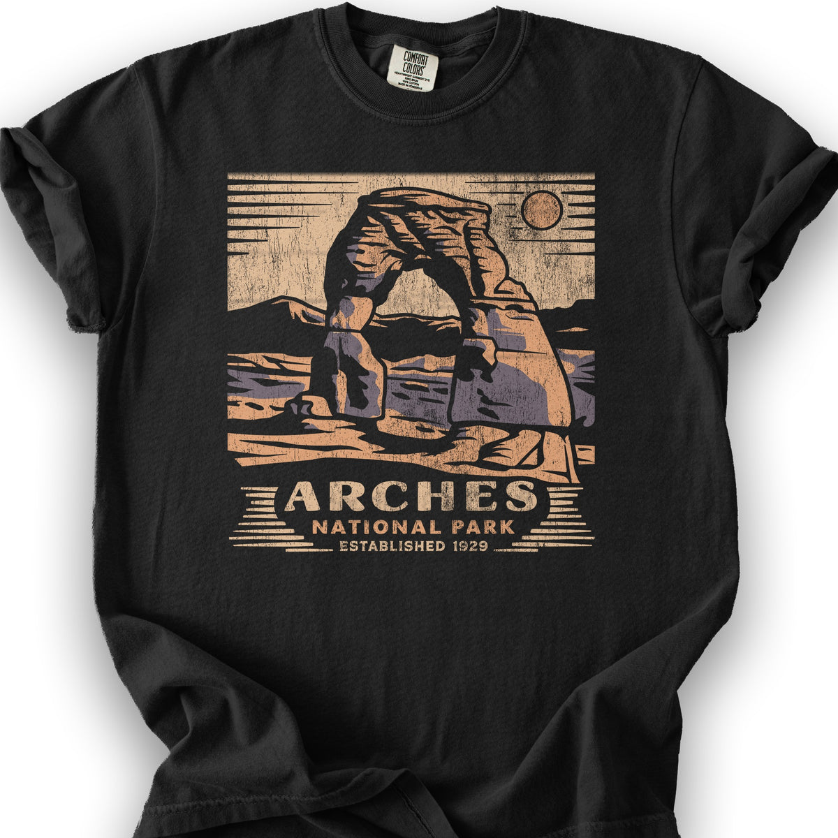 Arches Cut-Out T-Shirt - Black