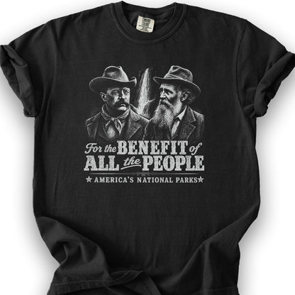 Roosevelt and Muir T-Shirt - Black
