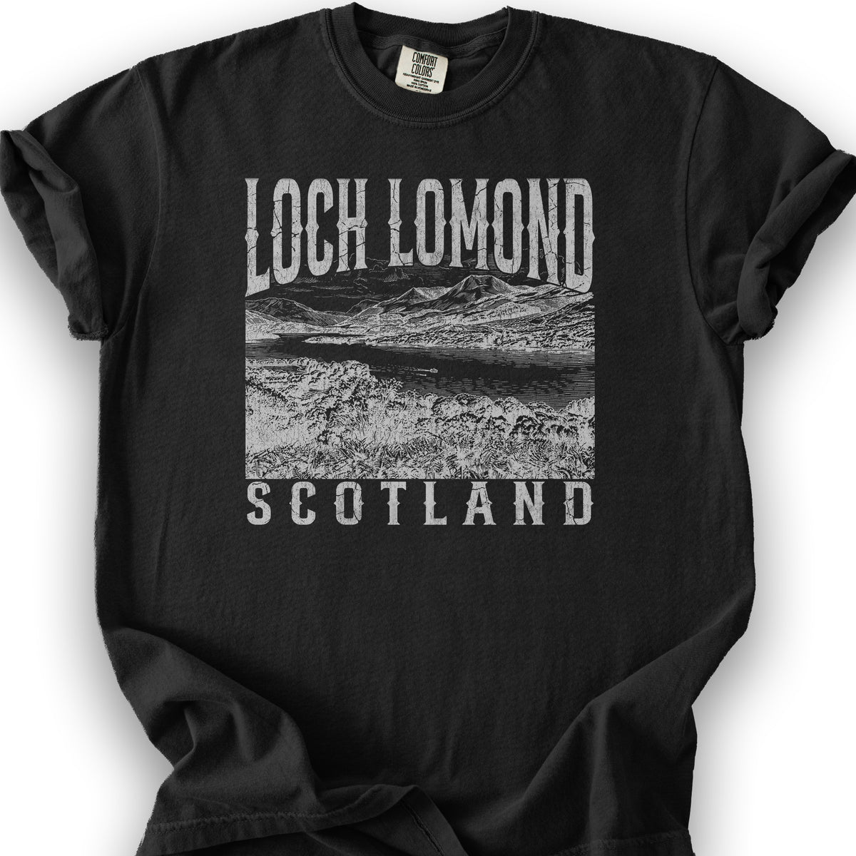 Loch Lomond Sketch T-Shirt - Black