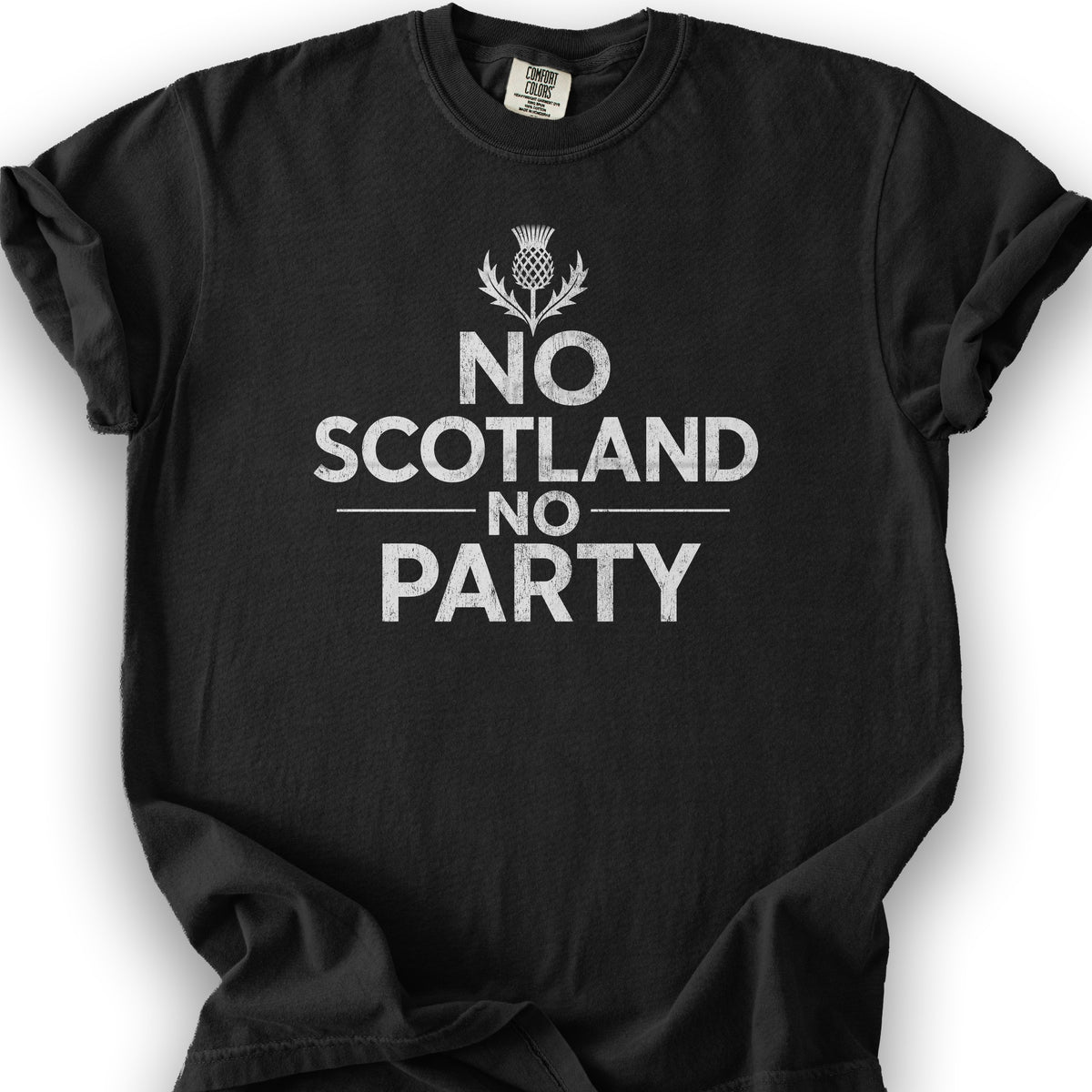 Scotland No Party Bold T-Shirt - Black