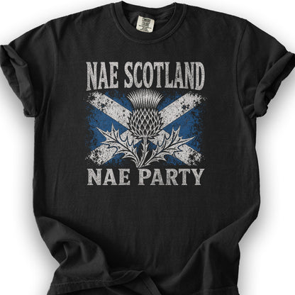 Nae Scotland Vintage Flag T-Shirt - Black