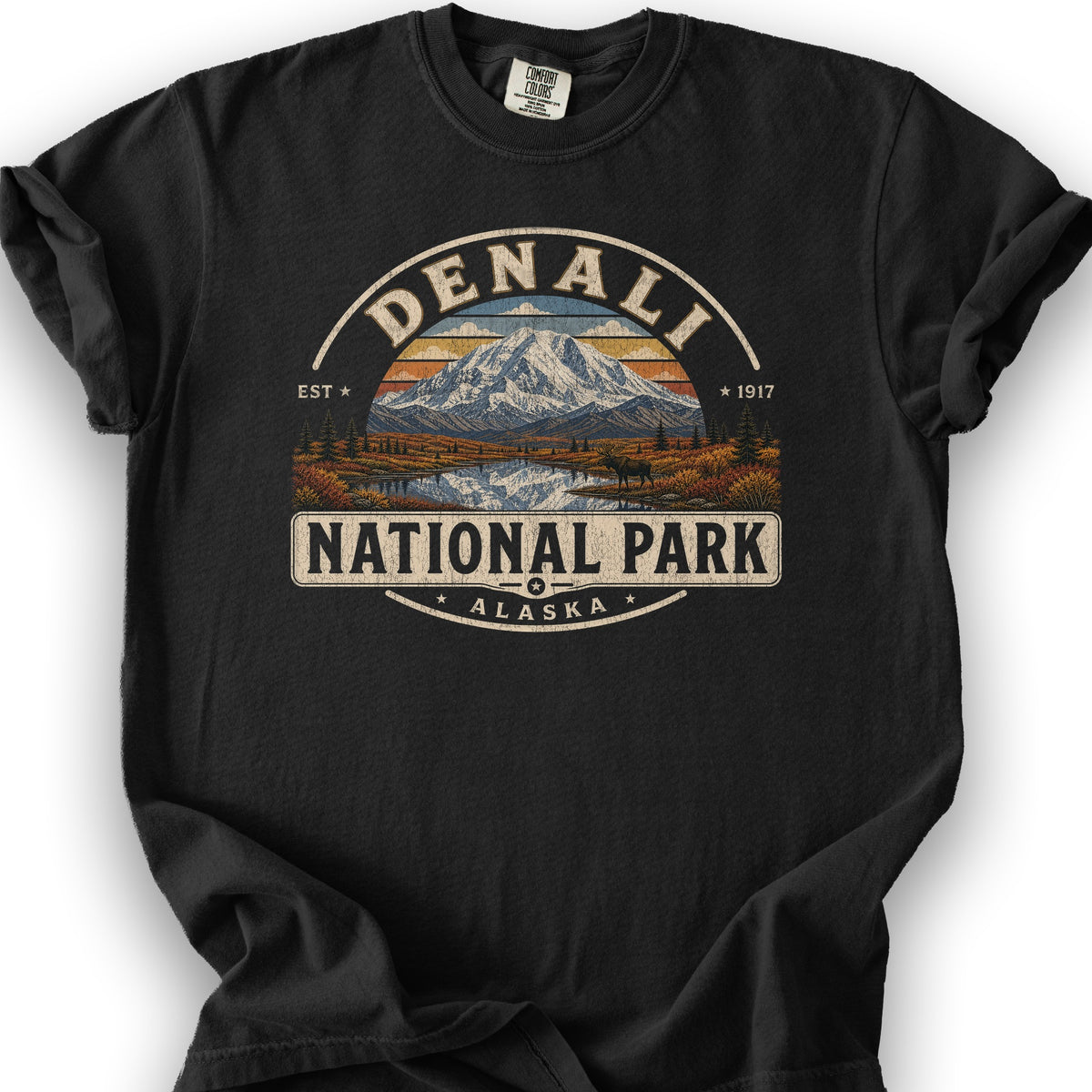 Denali Medallion T-Shirt - Black