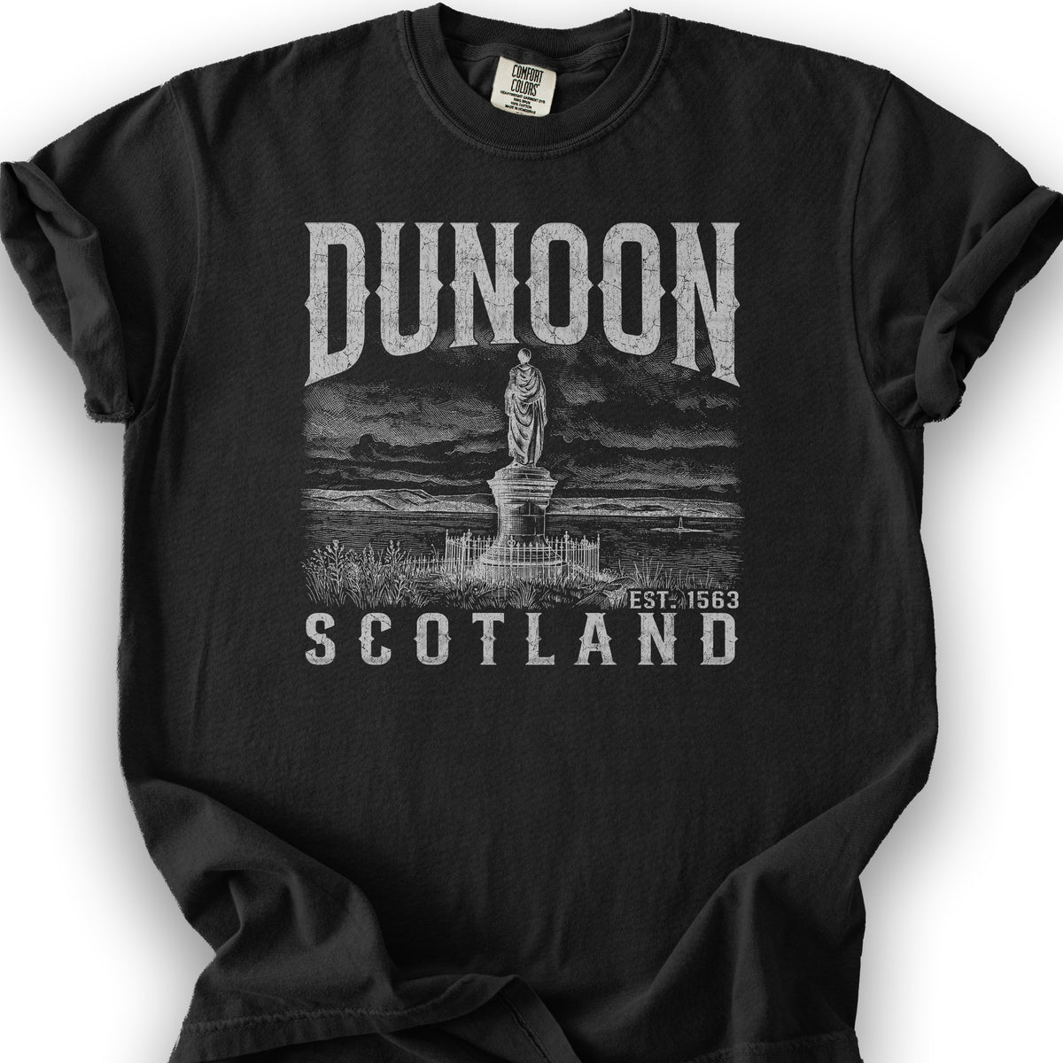 Dunoon Scotland Sketch T-Shirt - Black