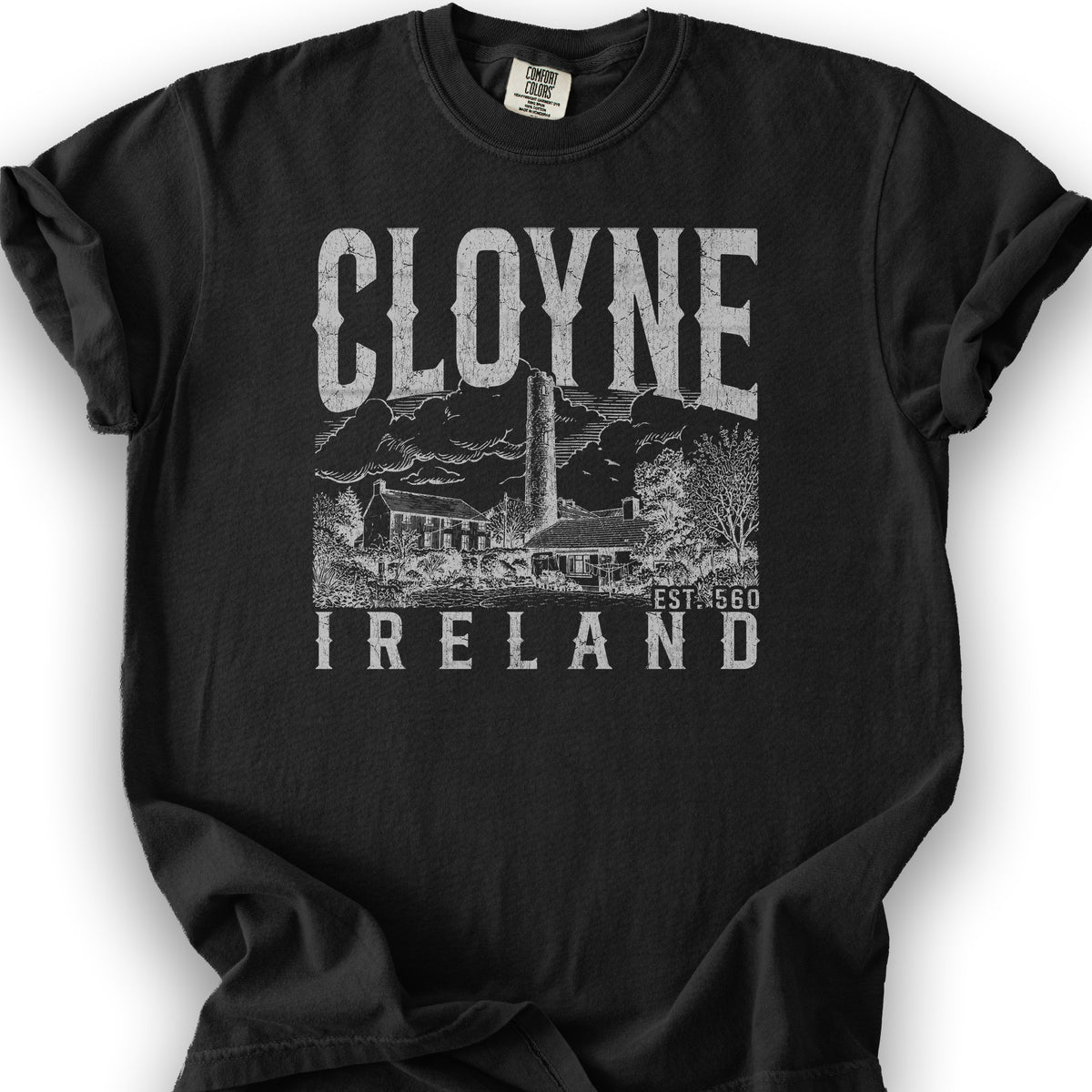 Cloyne Ireland Sketch T-Shirt - Black