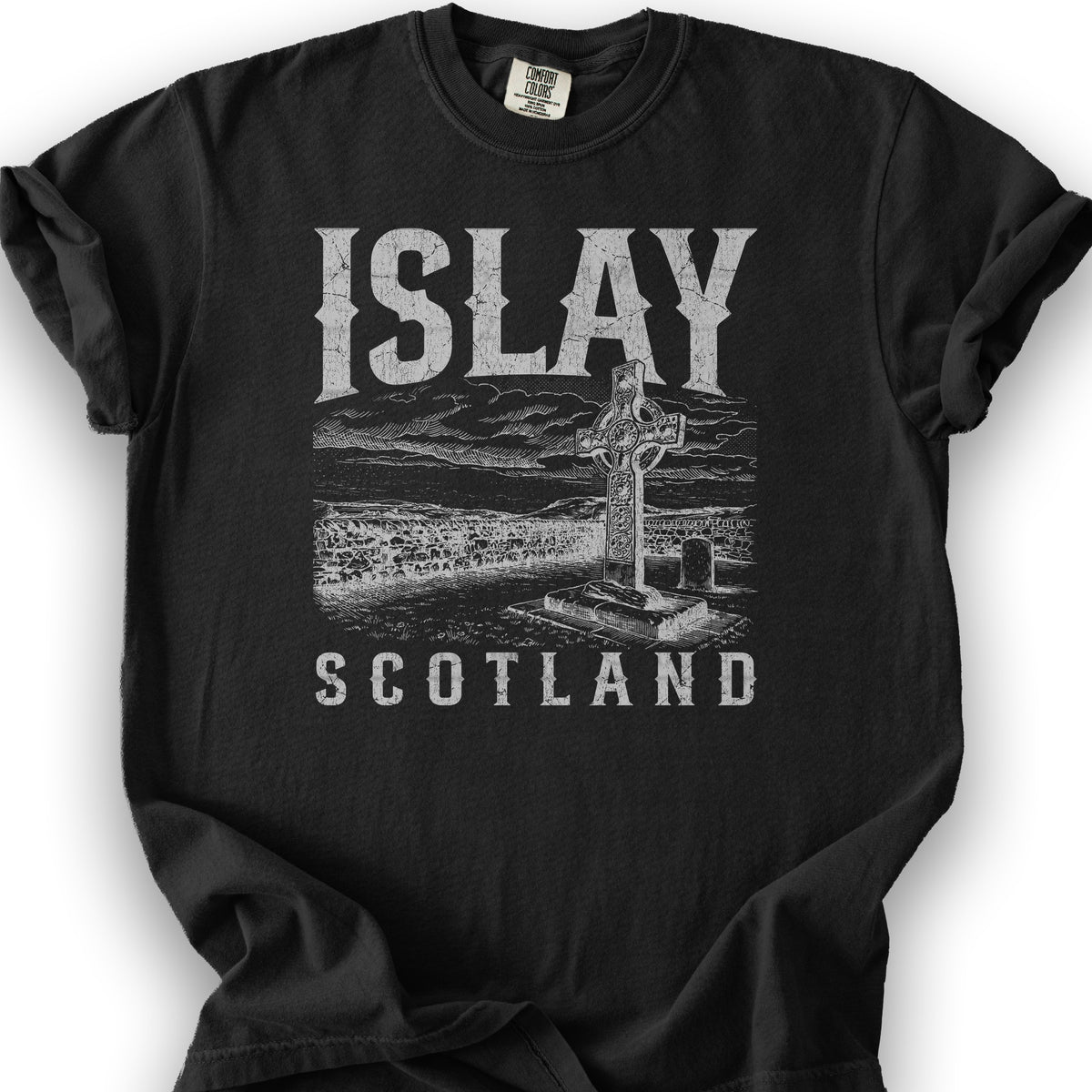 Isle of Islay Scotland T-Shirt - Black