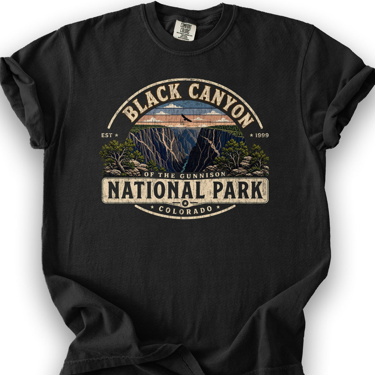 Black Canyon Medallion T-Shirt - Black