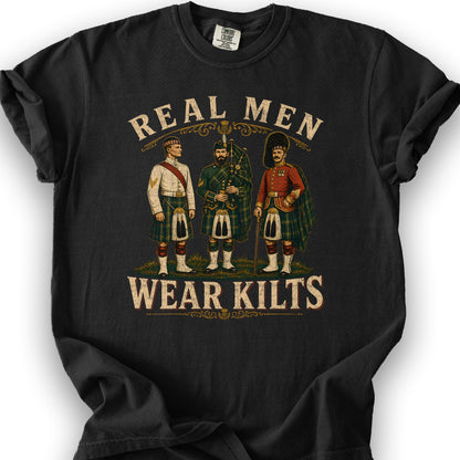 Real Men Wear Kilts T-Shirt - Black