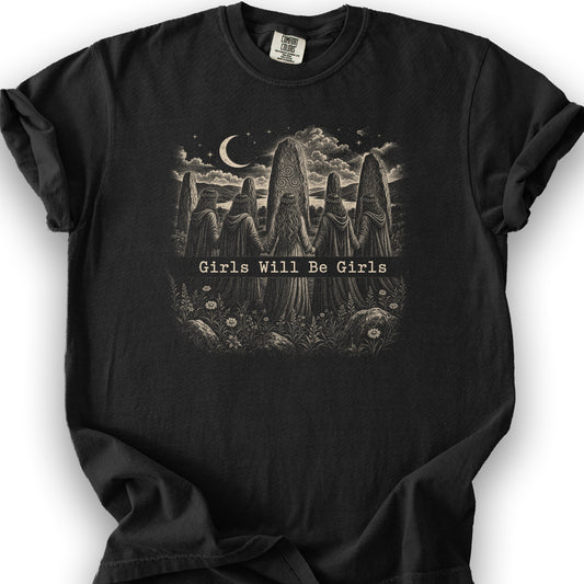 Girls Druids T-Shirt - Black