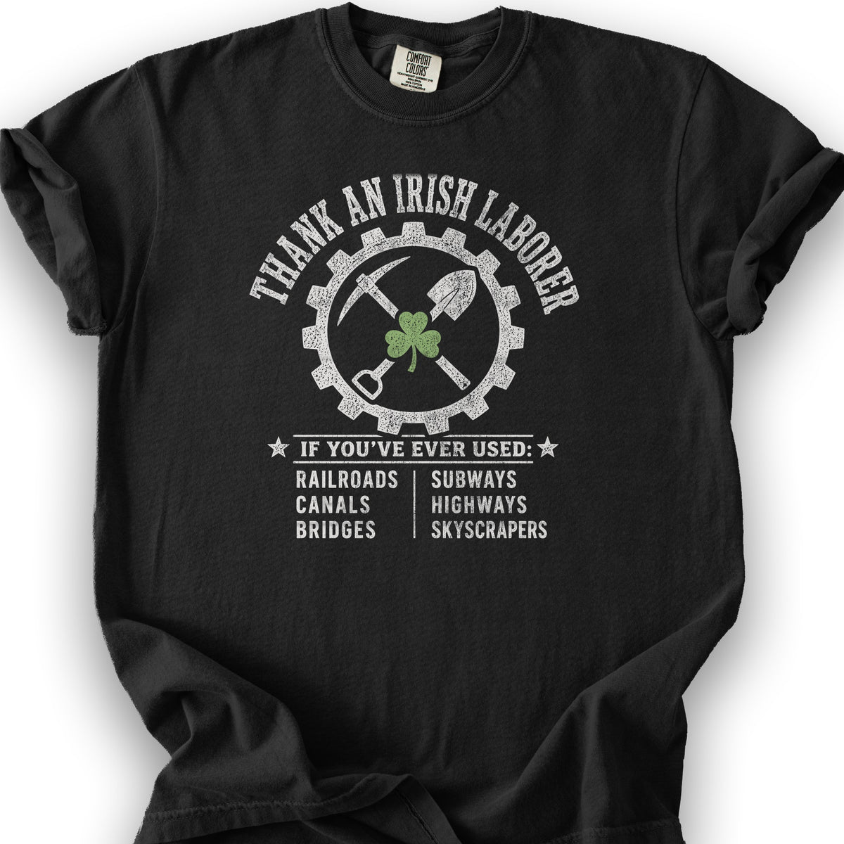 Irish Laborer T-Shirt - Black