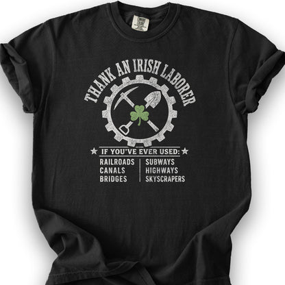 Irish Laborer T-Shirt - Black