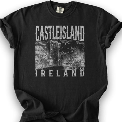 Castleisland Ireland Sketch T-Shirt - Black