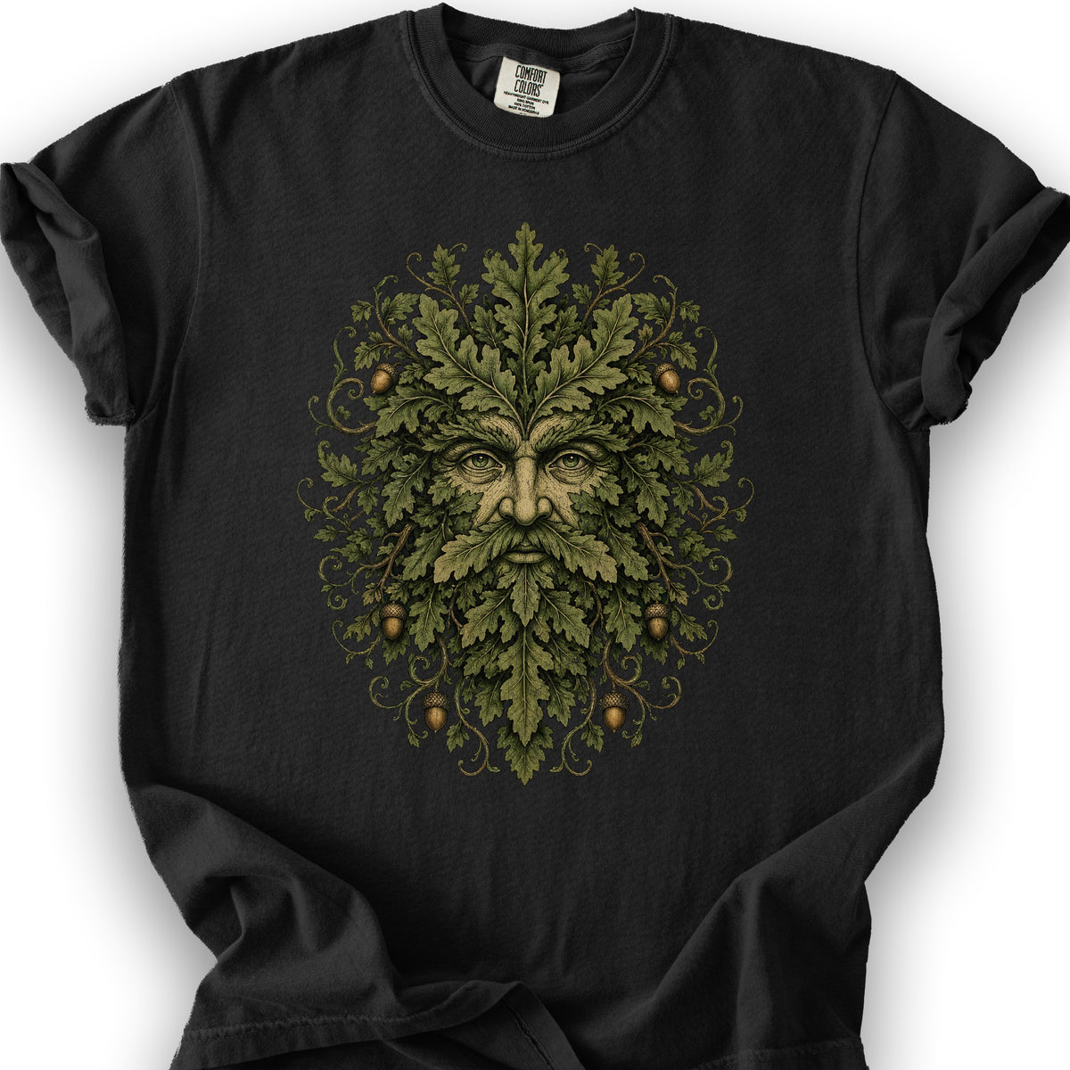 Green Man Oak T-Shirt - Black