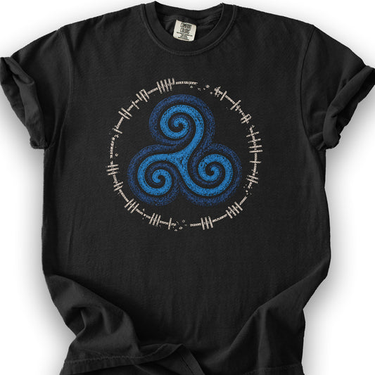 Celtic Triskele T-Shirt - Black