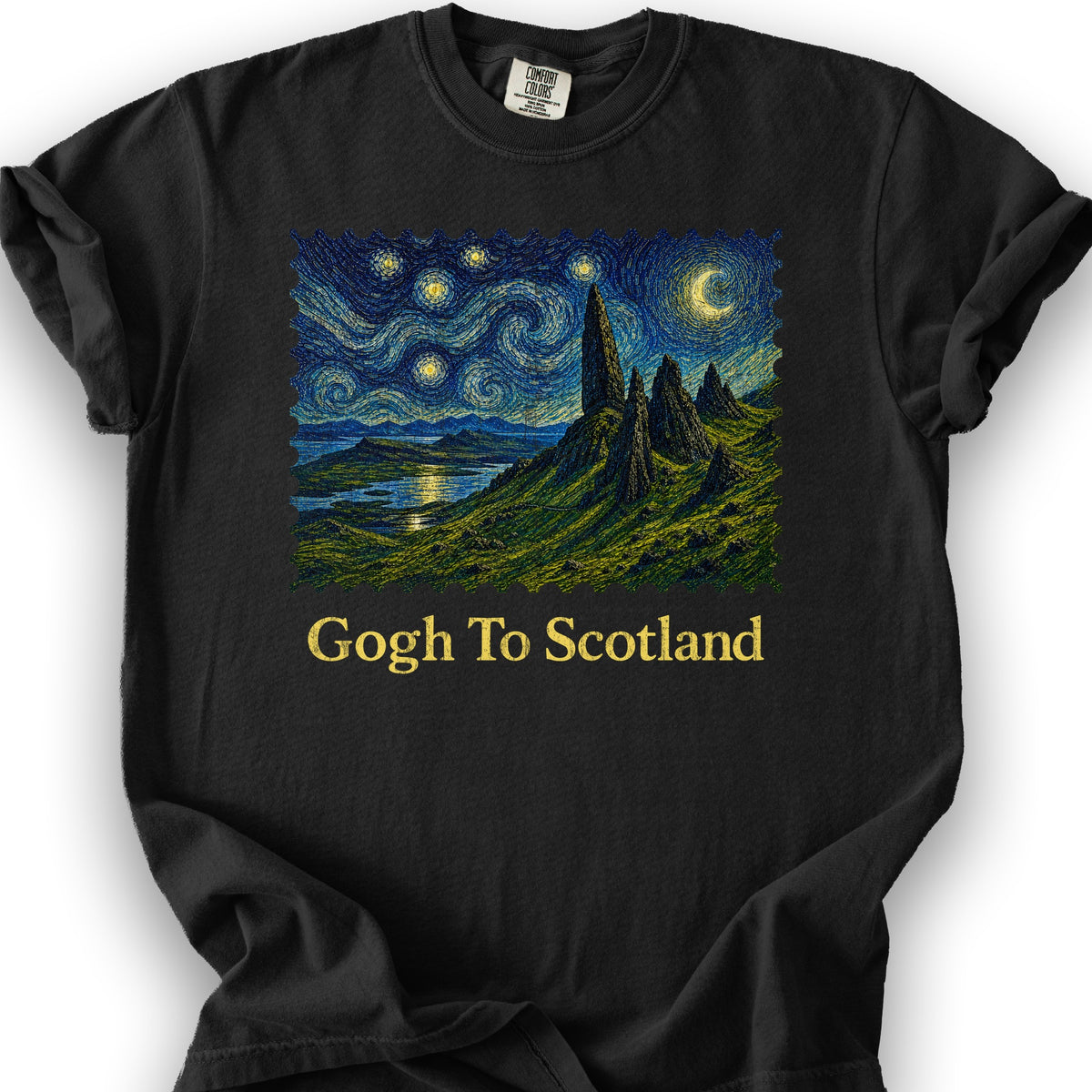Gogh To Scotland T-Shirt - Black