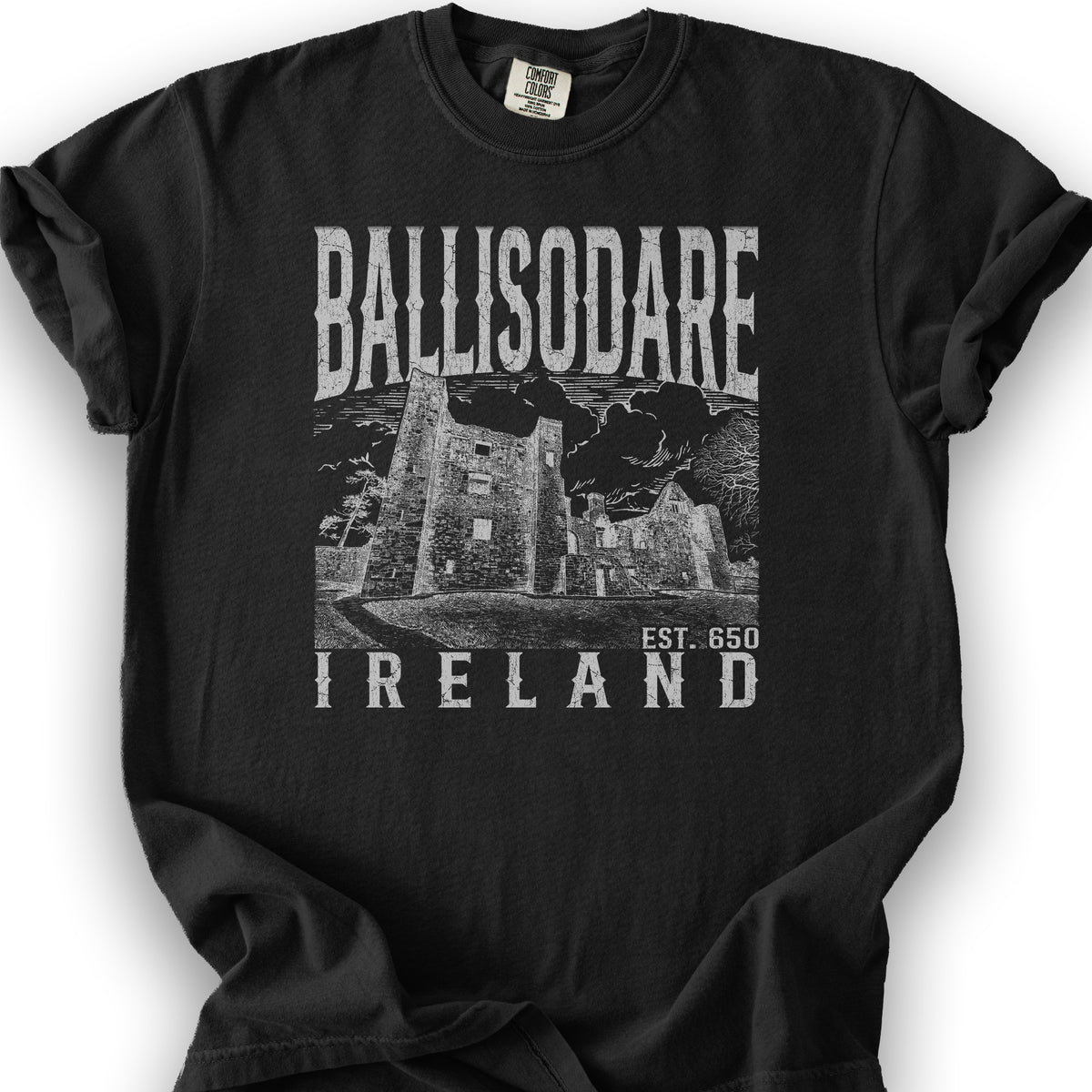 Ballisodare Ireland Sketch T-Shirt - Black