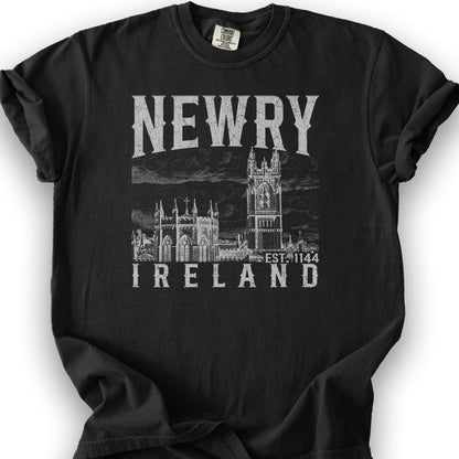 Newry Ireland Sketch T-Shirt - Black