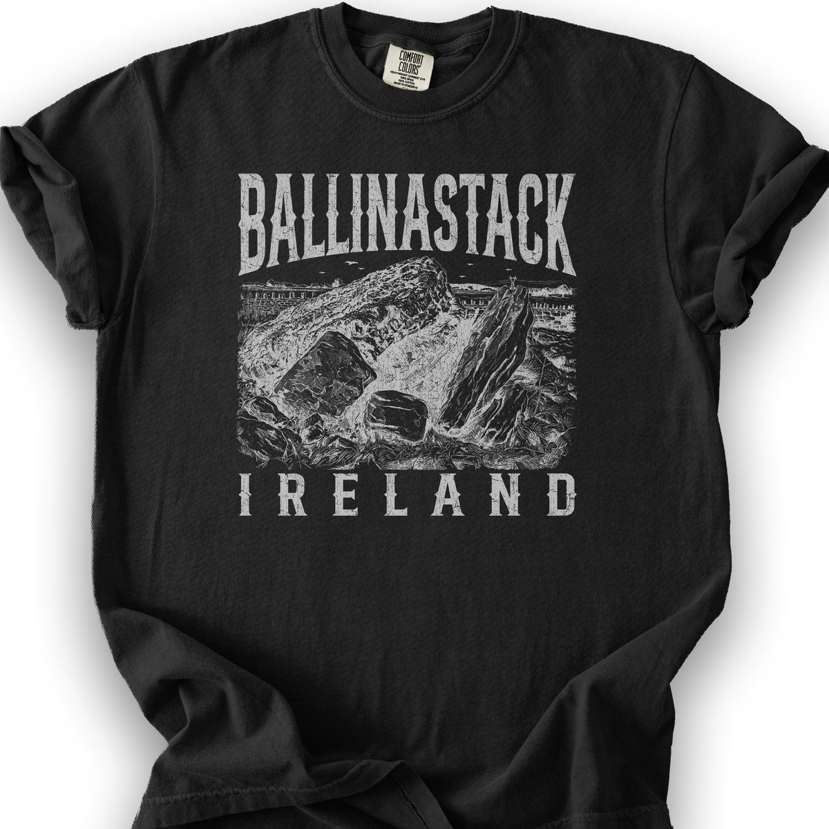 Ballinastack Ireland Sketch T-Shirt - Black