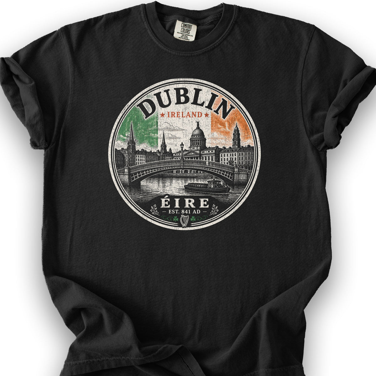 Dublin Badge T-Shirt - Black