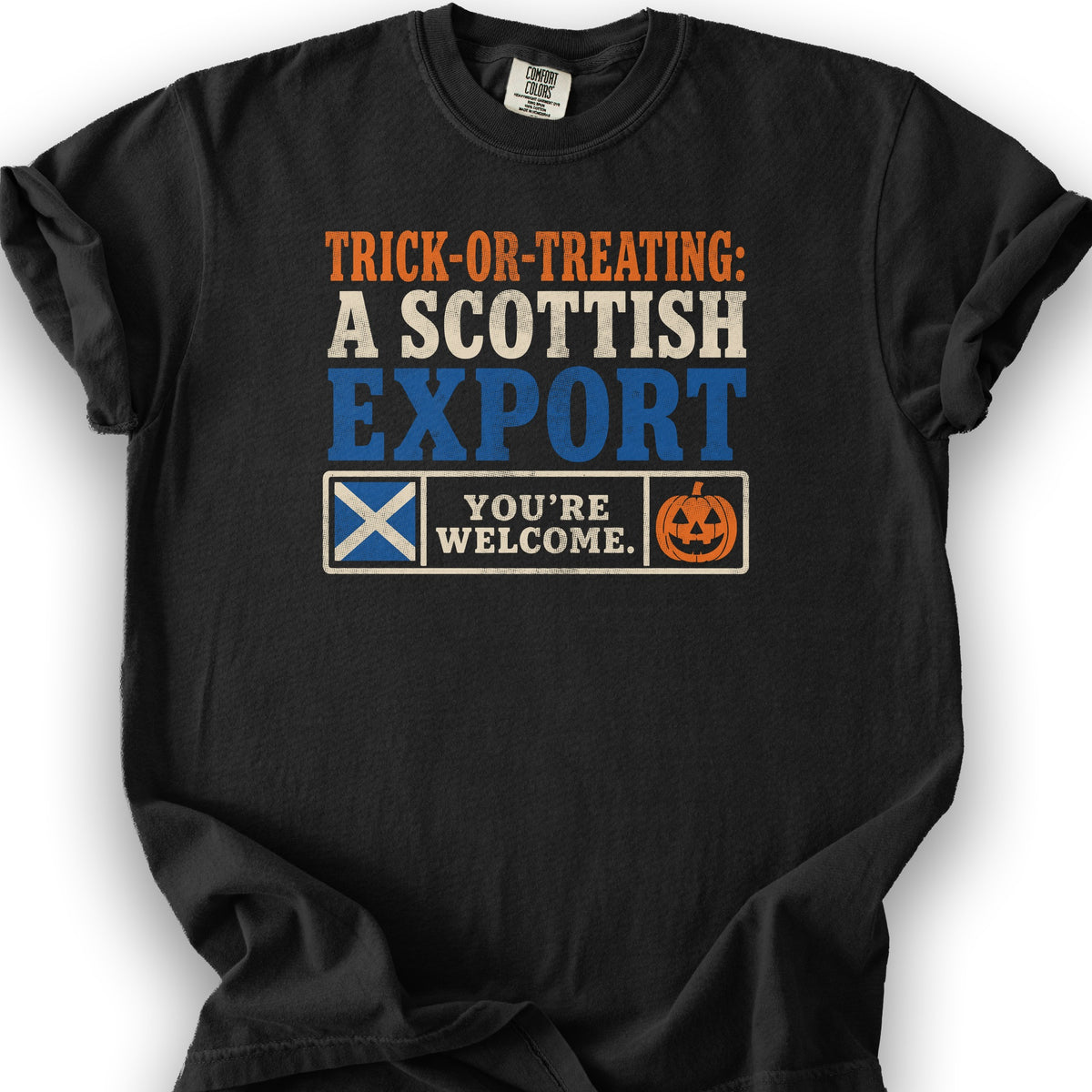 Trick Or Treat Scottish T-Shirt - Black