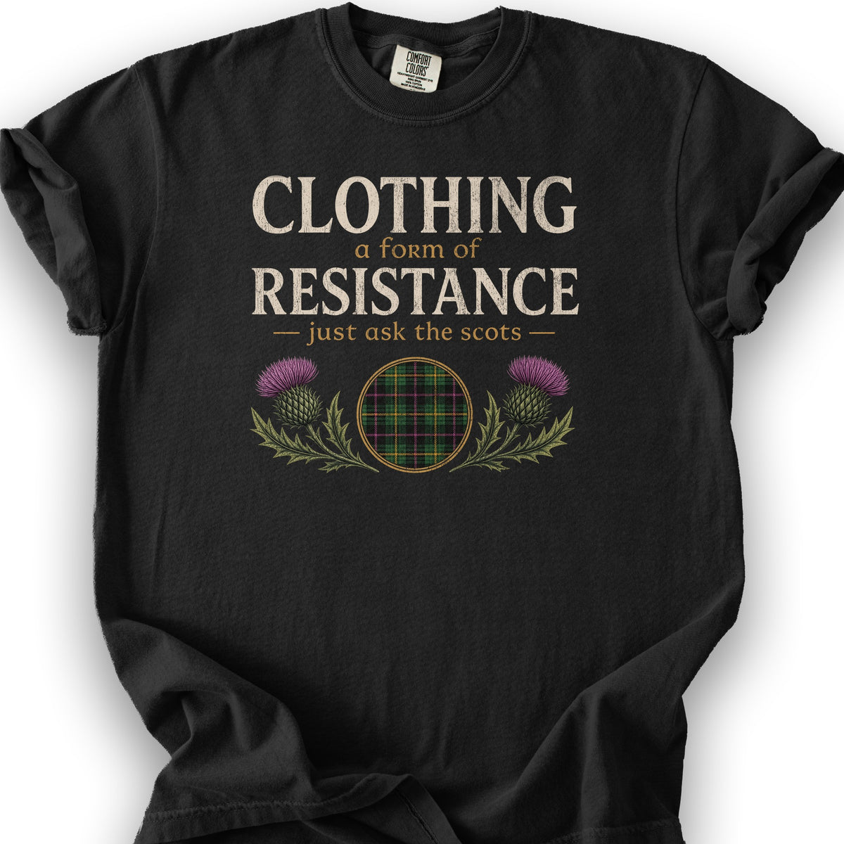 Clothing Resistance Scottish T-Shirt - Black