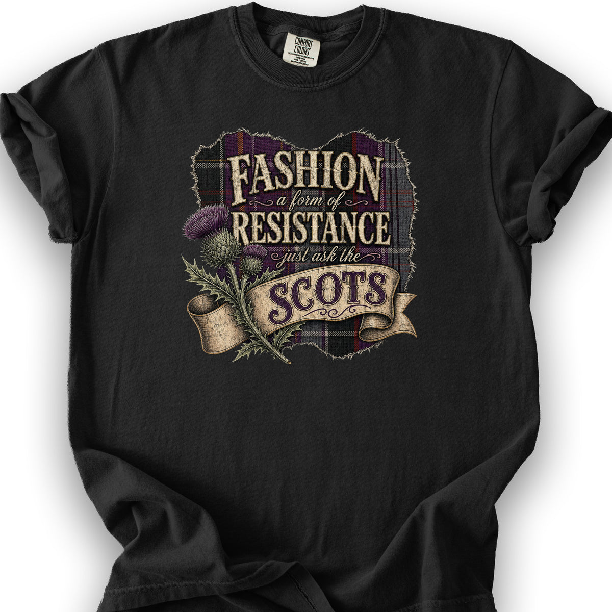 Fashion Resistance Scottish T-Shirt - Black