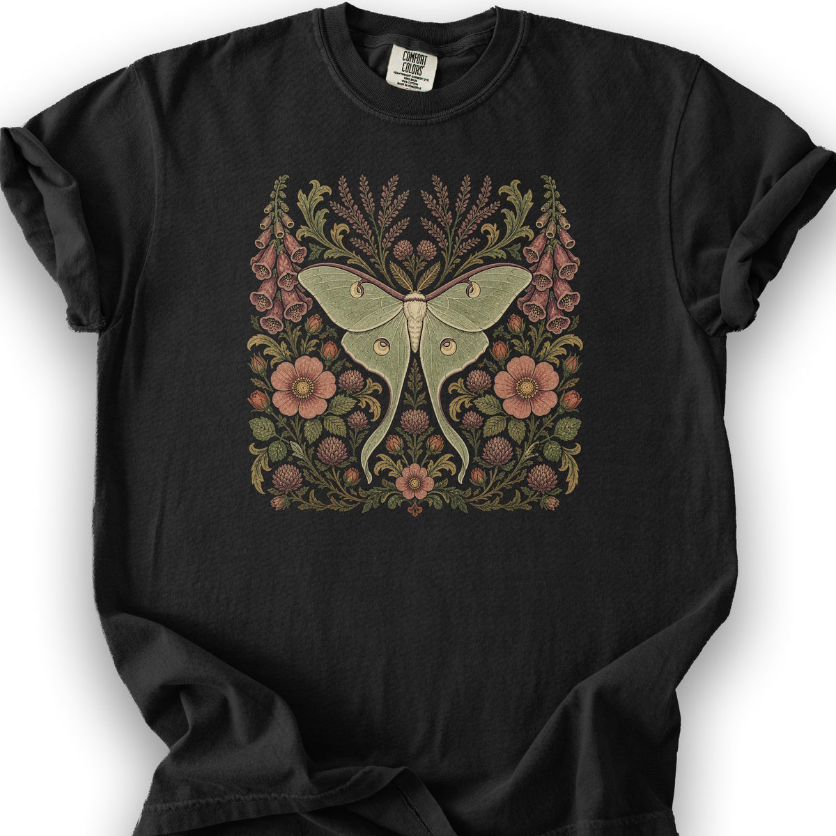 Luna Florals T-Shirt - Black