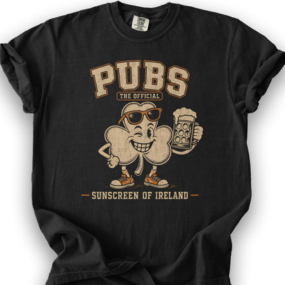 Pubs Irish Sunscreen T-Shirt - Black