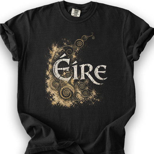 Éire Ancient Spirals T-Shirt - Black
