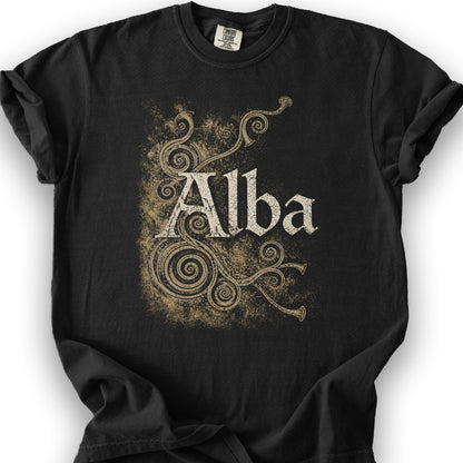 Alba Ancient Spirals T-Shirt - Black