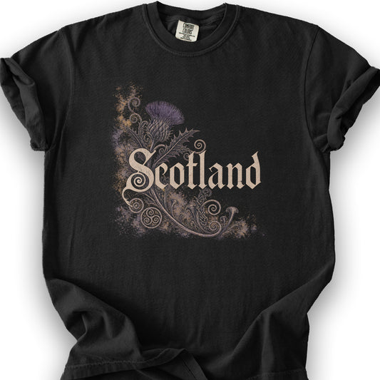 Scotland Ancient Symbols T-Shirt - Black