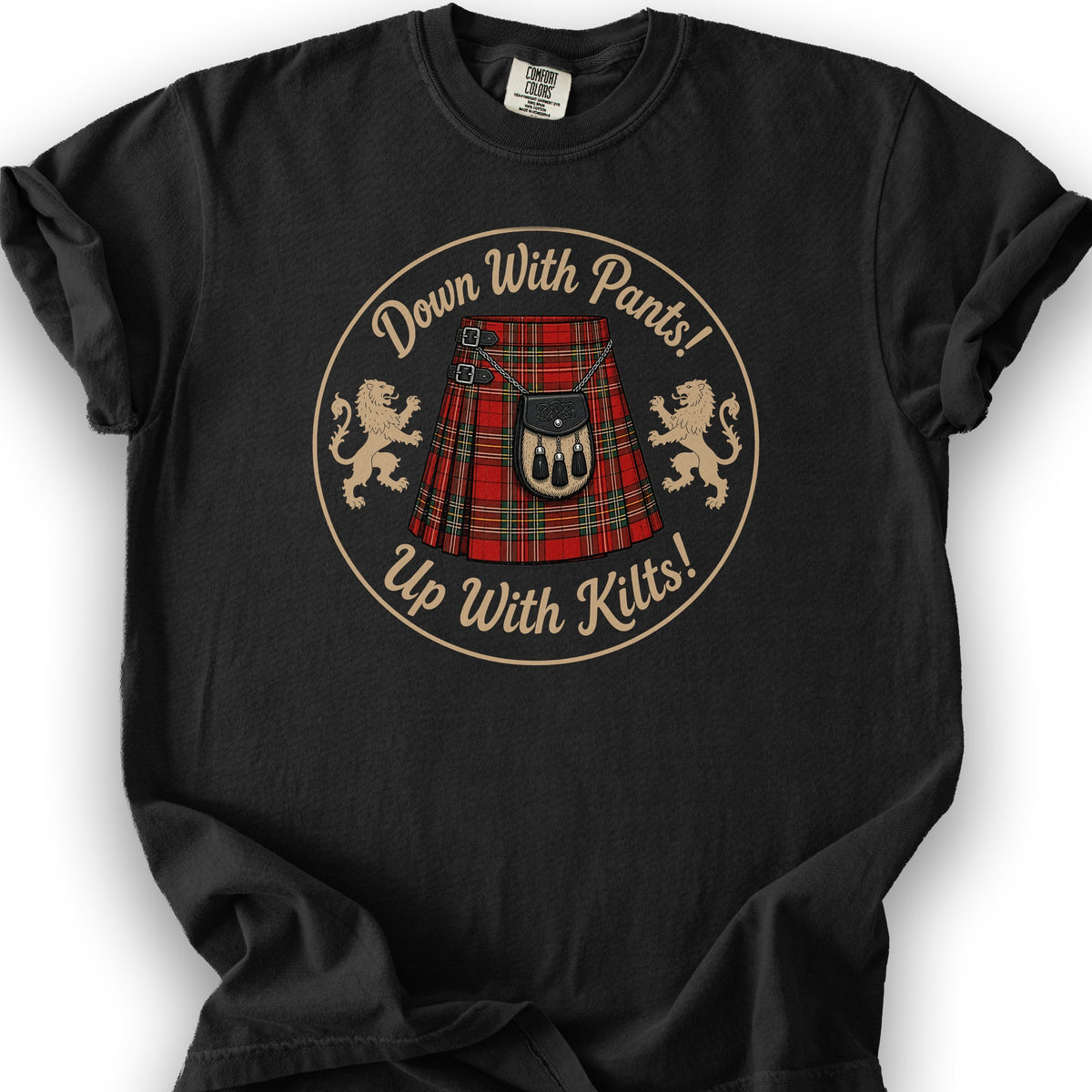 Up With Kilts T-Shirt - Black