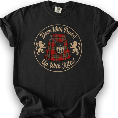 Up With Kilts T-Shirt - Black