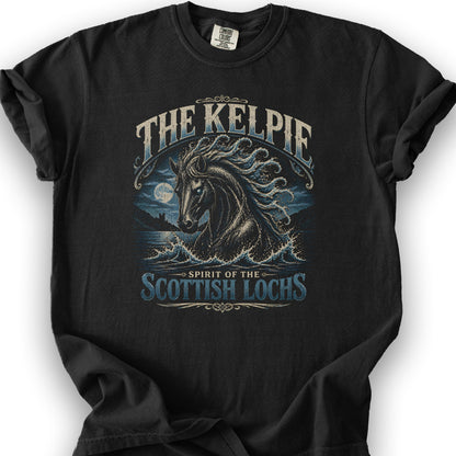 The Kelpie Scottish Lochs T-Shirt - Black