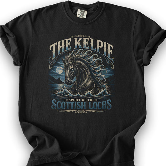 The Kelpie Scottish Lochs T-Shirt - Black