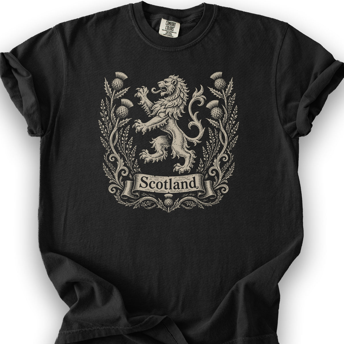Scotland Lion Crest T-Shirt - Black
