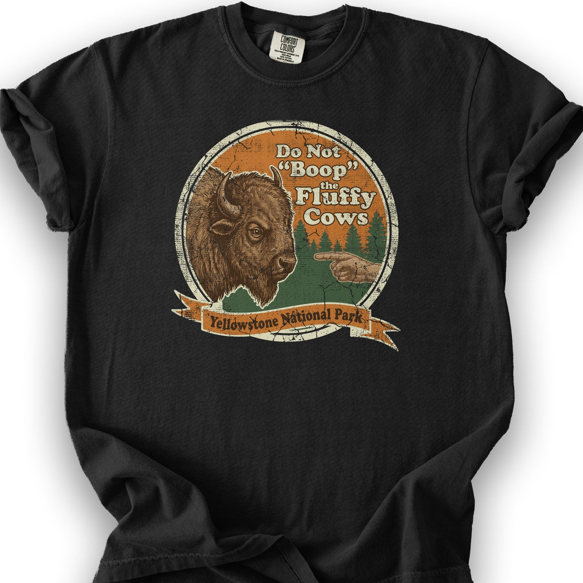 Fluffy Cows Boop T-Shirt - Black