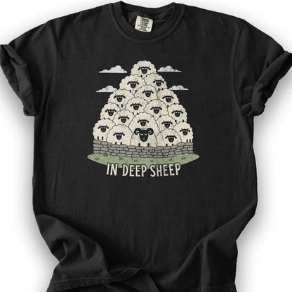 In Deep Sheep T-Shirt - Black