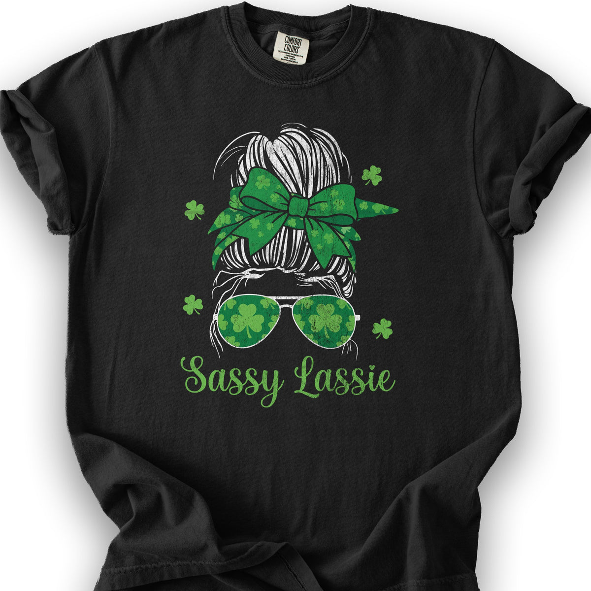 Irish Sassy Lassy T-Shirt - Black