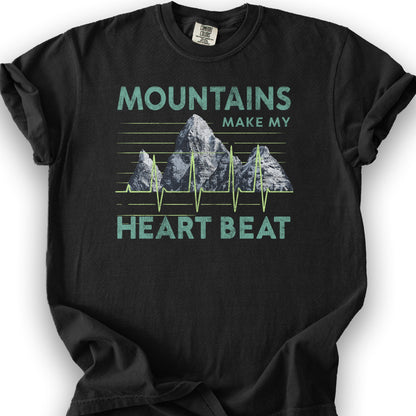 Mountain Lover "Heartbeat" T-Shirt - Black