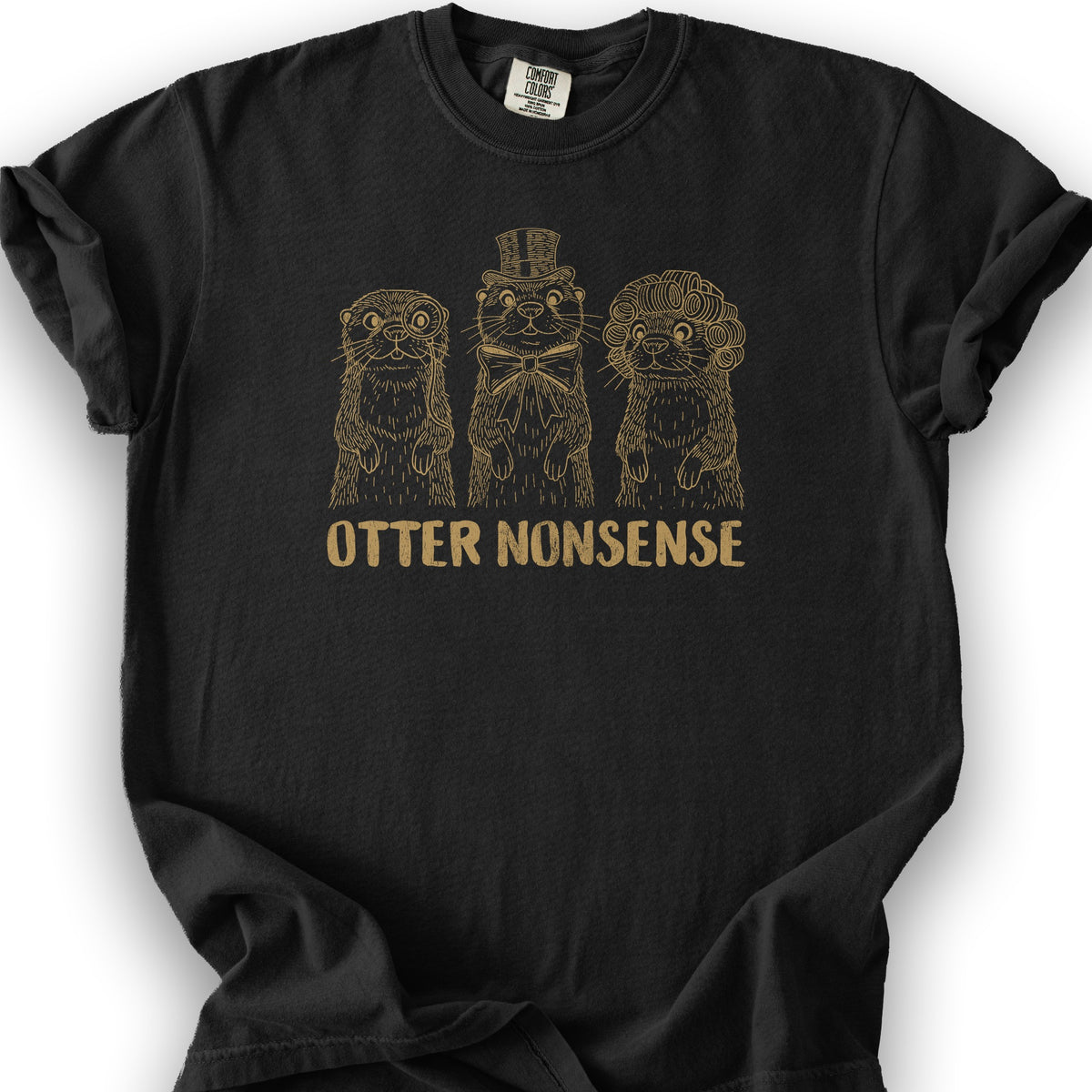 Otter Nonsense T-shirts - Black