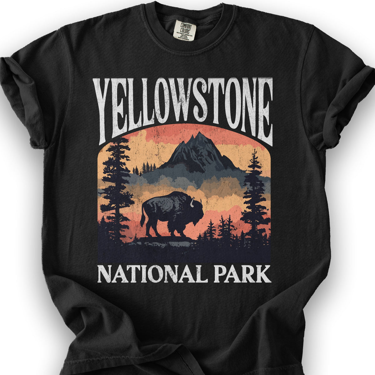 Yellowstone National Park "Big and Bold" T-Shirt - Black