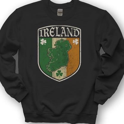 Ireland Vintage Badge Sweatshirt - Black